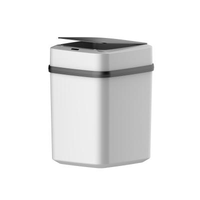 China WITH LID 13L/15L household trash cans 15l bedroom kitchen sensor smart plastic trash cans with lids HP01 for sale