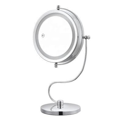 China 1X 3X Magnifying Bathroom Makeup Magnifying Bilateral Vanity Mirror Lit Smart Mirror Led Strip Touch Screen for sale