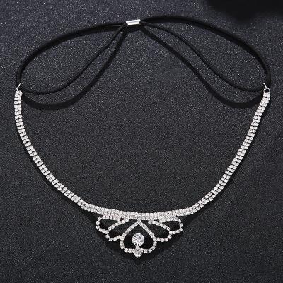 China Popular Wedding Crystal Elastic Head Headband Headpiece Fashion Jewelry Hair Accessories For Women for sale