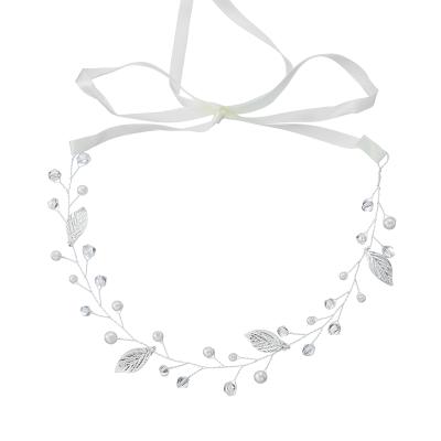 China Simple and Lightweight Handmade Wedding Crystal Hair Accessories Designer Headbands Fashion Pearl Jewelry for Women Bride Tiaras for sale