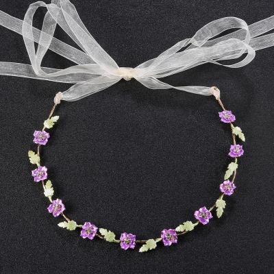 China Colorful Fashion Wedding Bridal Floral Headband Hair Band Headpiece Headpiece Hair Decoration Accessories for sale