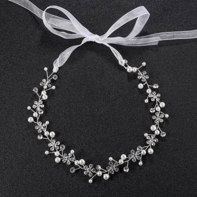 China Fashion Wholesale Silver Hair Jewelry Accessories Wedding Hair Vine Bridesmaid Bridal Headband for sale