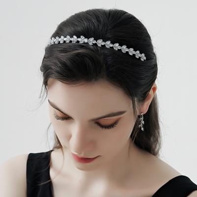 China Wholesale Handmade Crystal Girls CZ Zircon Headband Metal Yiwu Hair Accessories Fashion Headband Bridal Headpieces for sale