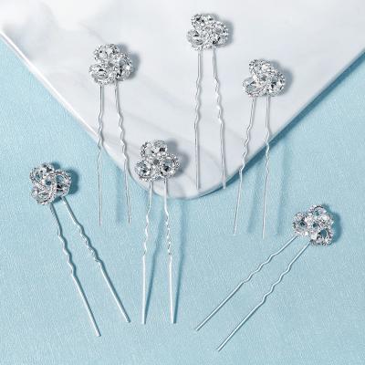 China 6pcs/pack Fashionable Elegant Flower Hair Clip Hair Pin Wedding Bridal Hair Pin Sets Accessories for sale