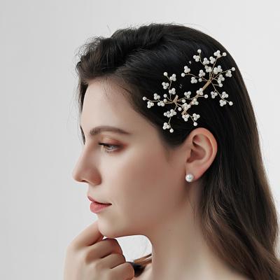 China Fashionable Elegant Wedding Headpieces Bead Hair Clip Bridal Hair Pin (One Pair) for sale