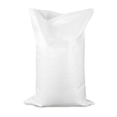 China Moisture Proof Simple Reusable PP Woven 50kg Silage Rice Plain Strong White Empty Packing Bag for sale