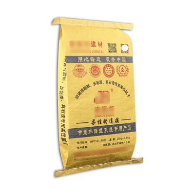 China Recycled Materials Customized 20kg 25kg 50kg Building Dry Mortar Cement Valve Paper Packaging Bag for sale