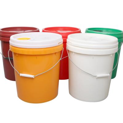 China PAINT Pails Wholesale 5 Gallon 20l Empty White Paint Bucket Heavy Duty Plastic Lid Seal for sale