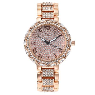 China Automatic Date Bling Hip Hop Iced Out Women Watches Luxury Brand Diamond Quartz Ladies Rose Gold Watch 2020 for sale