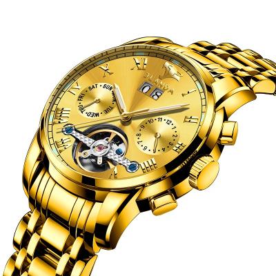 China Luxury Good Quality Automatic Date Skeleton Mechanical Wrist Watch Chronograph Men Men Wrist Watch for sale