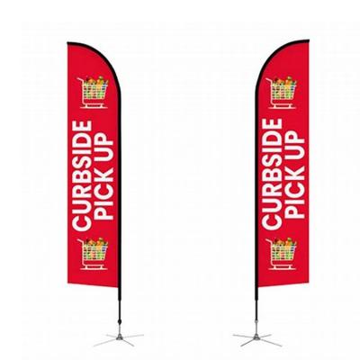 China 4m promotion banner flag feather flag pole outdoor flying flying custom banner for sale