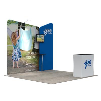 China Fashionable Stands Expo Display Stand Customized CMYK Printing Led Lights 10x10 Trade Show Booth for sale