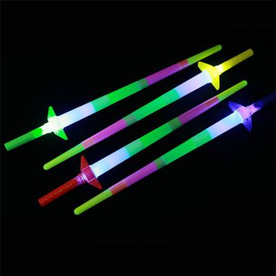 China Custom Acrylic Led Light Four Bars Up Flashing Toy Telescopic Musical Wand Light Up Miscellaneous Toy for sale