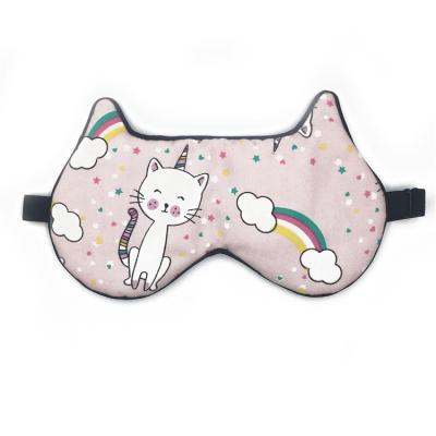 China Dark Circles Professional Made Cute Cotton Cartoon Eye Cover Creative Funny Sleep Travel Cute Eye Mask for sale