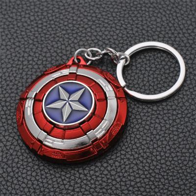 China Custom Metal Promotional Marvel Shield America Theme Promotional Gift Hero Key Chain for sale