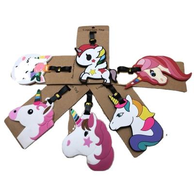 China Hot Selling Cute Cute Cartoon PVC Luggage Label Silicone Portable Luggage Tag Labels Wholesale for sale