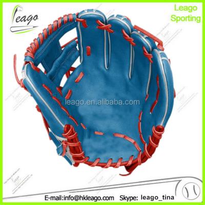 China Blue Leather Pvc PVC Youth Baseball Gloves For Kids for sale