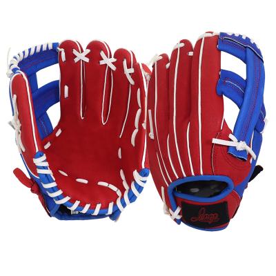 China Wholesale 11inch 12inch resistance blue color kip baseball gloves red leather custom baseball glove for youth training glove for sale