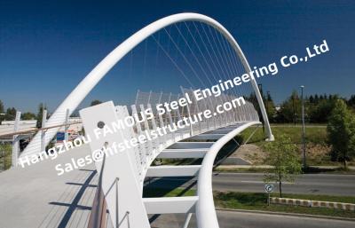 China Truss Girder Structural Steel Bridge , Platform Arch Steel Bridge For People Walking Runway Passing By for sale