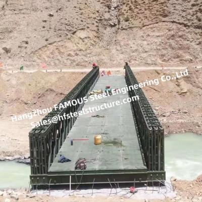 China Estructura de acero temporal de la luz Q345B de Bailey del proyecto del delta del braguero prefabricado del puente en venta