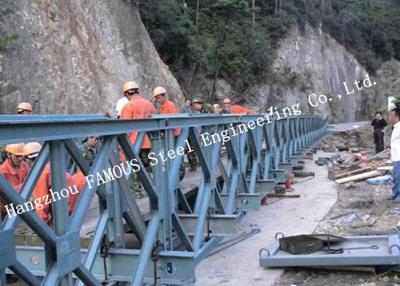 China 200 tipo ponte de aço galvanizada permanente das fileiras do dobro da ponte de Bailey do tratamento de superfície à venda