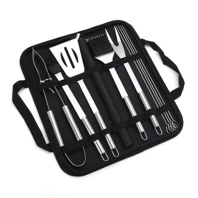 China Multifunctional Easily Cleaned BBQ Grill Tool Kit Household Stainless Steel BBQ Accessories For BBQ Camping Set for sale