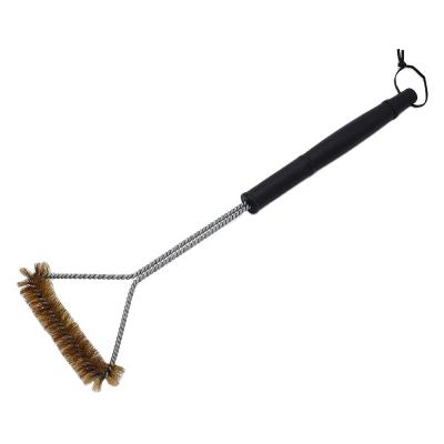 China Easily Cleaned and Safe Bristle Wire Free BBQ Brush Barbecue Grill Brush and Scraper for sale