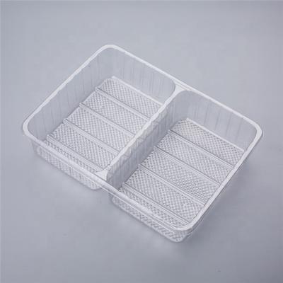 China Factory Price Food Tray Two Cavity Box Wholesale Custom Clear Blister Packaging For Cookies for sale