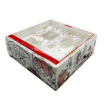 China Wholesale Materials Recycled Guangzhou Gift White Paper Packaging Box Custom Clear Box With Window for sale