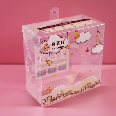 China Recyclable hot sale folding printed baby jars packaging box PET PVC PP clear plastic folding box for sale