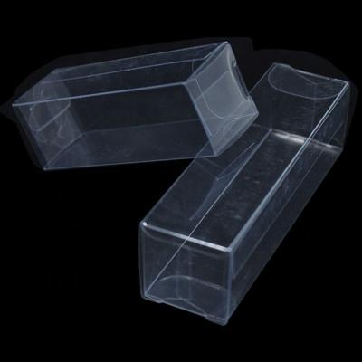 China Recycled Materials Folding Square Plastic Transparent Gift Box Clear Container Box for sale