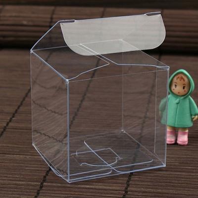 China Recycled Materials Transparent Plastic PET PVC Show Clear Vinyl Gift Packaging Acetate Folding Box for sale