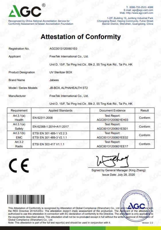 CE - Shenzhen Feilite Technology Co., Ltd.