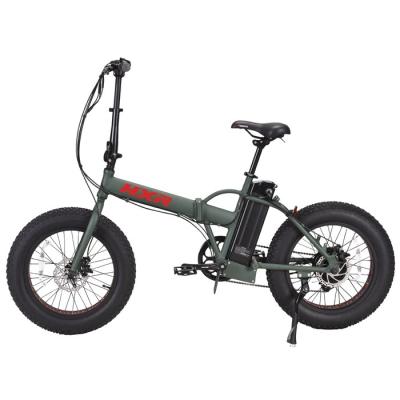 China Aluminum alloy 20 inch big tire snow electric folding bicycle for sale