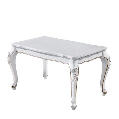 China High End American Marble Cutout Dining Table European Restaurant Solid Wood Solid Wood Dining Table for sale