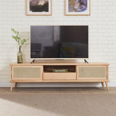 China Nordic rattan small living room TV instinctive high-grade instinctive cabinet family combination solid wood set (height) for sale