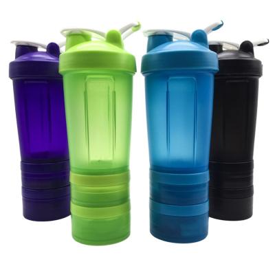 China Private Label Logo Plastic Water Bottle Gym Custom Protein Shaker Water Bottle Wholesale Viable for sale