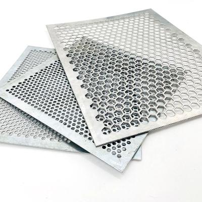 China Punch Netting Punched Hex Hole Galvanized Perforated Metal Mesh for sale