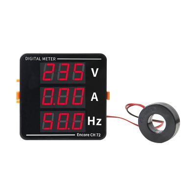 China AC50-500V AC0-120A 10-99.9Hz AC Frequency Digital Display Current-Voltage Meter CH-72VAH for sale