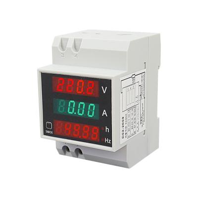 China AC80-300V 250-450V with timer current meter CT din rail AC voltage frequency voltmeter D52-2059 multifunctional ammeter for sale