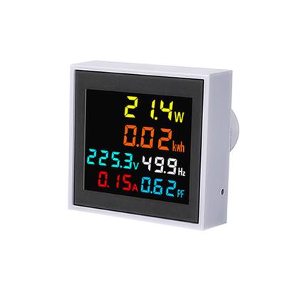 China 6 in1 Power Monitoring Mini Electronic Watt-Hour Meter Voltage Smart Power Display Current Frequency Meter D48-2058 for sale