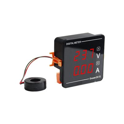 China AC50-500V 1-120A 72*72*32mm Dual Display Meter High Precision Digital Instrument Digital Display Voltage and Current CH-72VA for sale