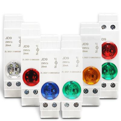 China JD9 Din Rail Mount Indication Light LED Signal Lamp Red Green Driver Lights JD9 AC/DC 230V 24V 220V for sale