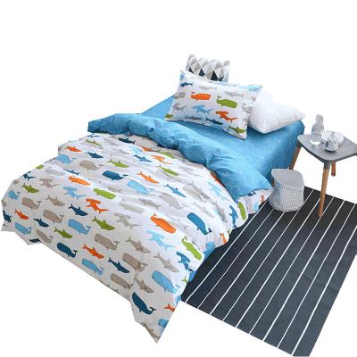 China Other Christmas Color Bright Cartoon Printed 100% Cotton Kids Duvet Cover Set Custom Available for sale