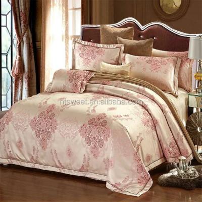 China Twill Satin Jacquard Bedding Series 325 Thread Count Duvet Cover & Pillow Cases & Flat Sheet, Duvet Cover Set, Super Soft, 4 Piece, King for sale