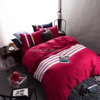 China 2017 New Line One Design Twill Sport Design Bed Multiple Color Series Bedding Set for sale