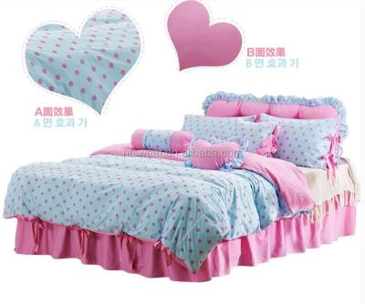 China Anti-pilling 100% cotton Korea style bedding sets princess and prince style for sale