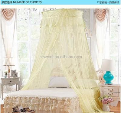 China Folded Bedroom Candy Dome Bed Canopy Netting Princess Mosquito Net, Cream White for sale