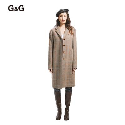 China Autumn fashion coat designer woman overcoat wholesale 100% custom wool windproof coat for sale