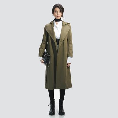 China New Design Women's Long Ditch Fashion Windproof Coat Cotton Coat Best Selling Coat for sale